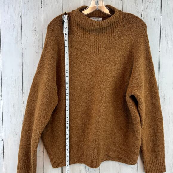 Madewell Heather Cumin Dillon Mockneck Pullover Sweater Cropped NC649 Size Large - Picture 13 of 14